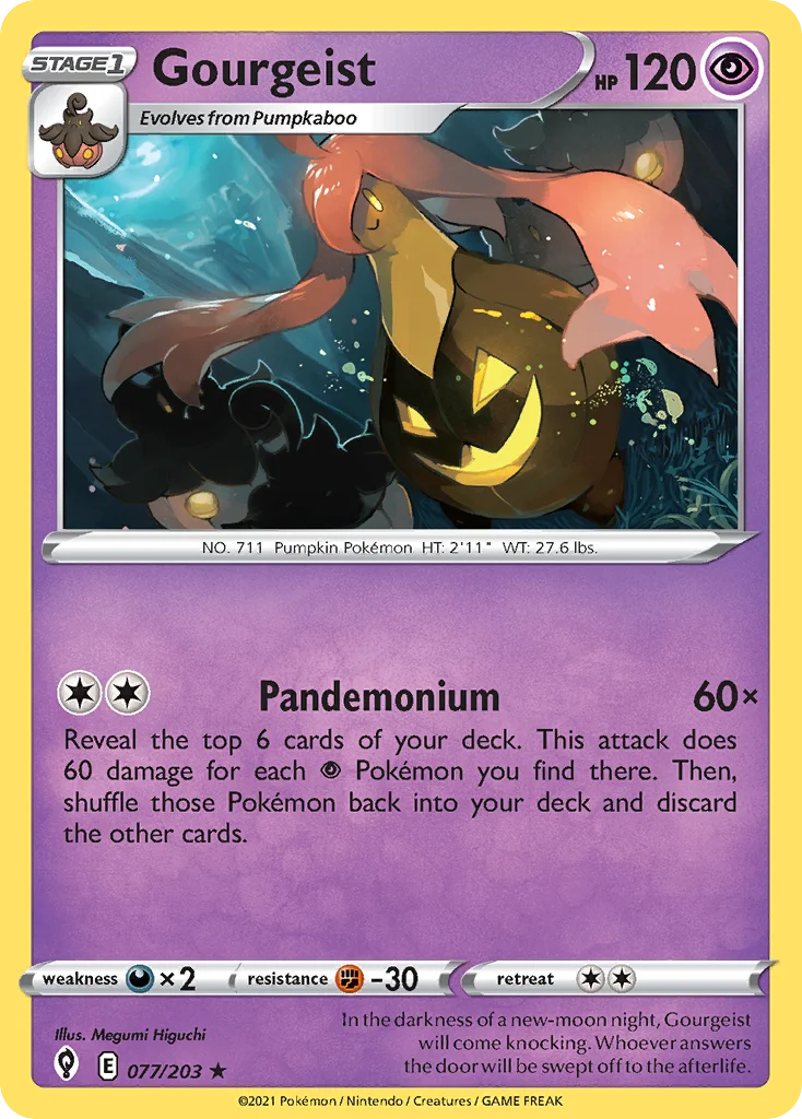 Gourgeist 077 Evolving Skies Pokemon Card