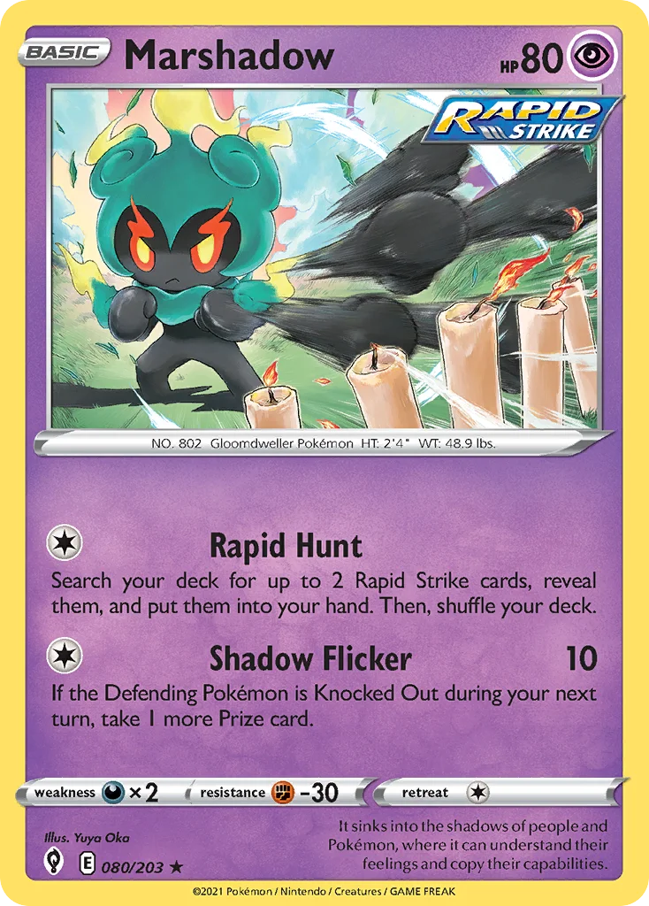 Marshadow 080 Evolving Skies Pokemon Card