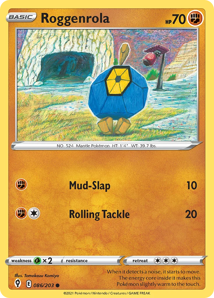 Roggenrola 086 Evolving Skies Pokemon Card