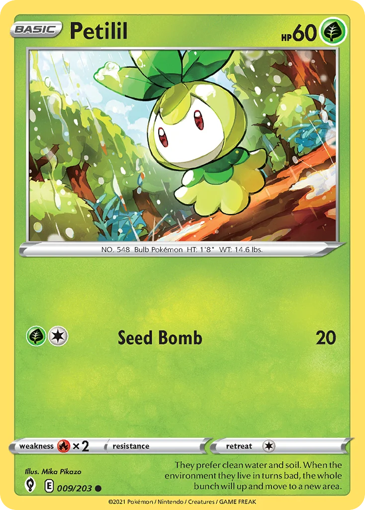 Petilil 009 Evolving Skies Pokemon Card