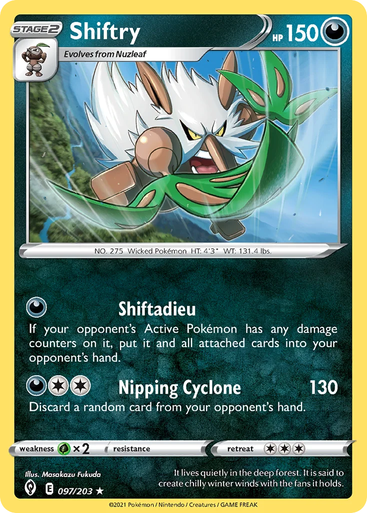 Shiftry 097 Evolving Skies Pokemon Card