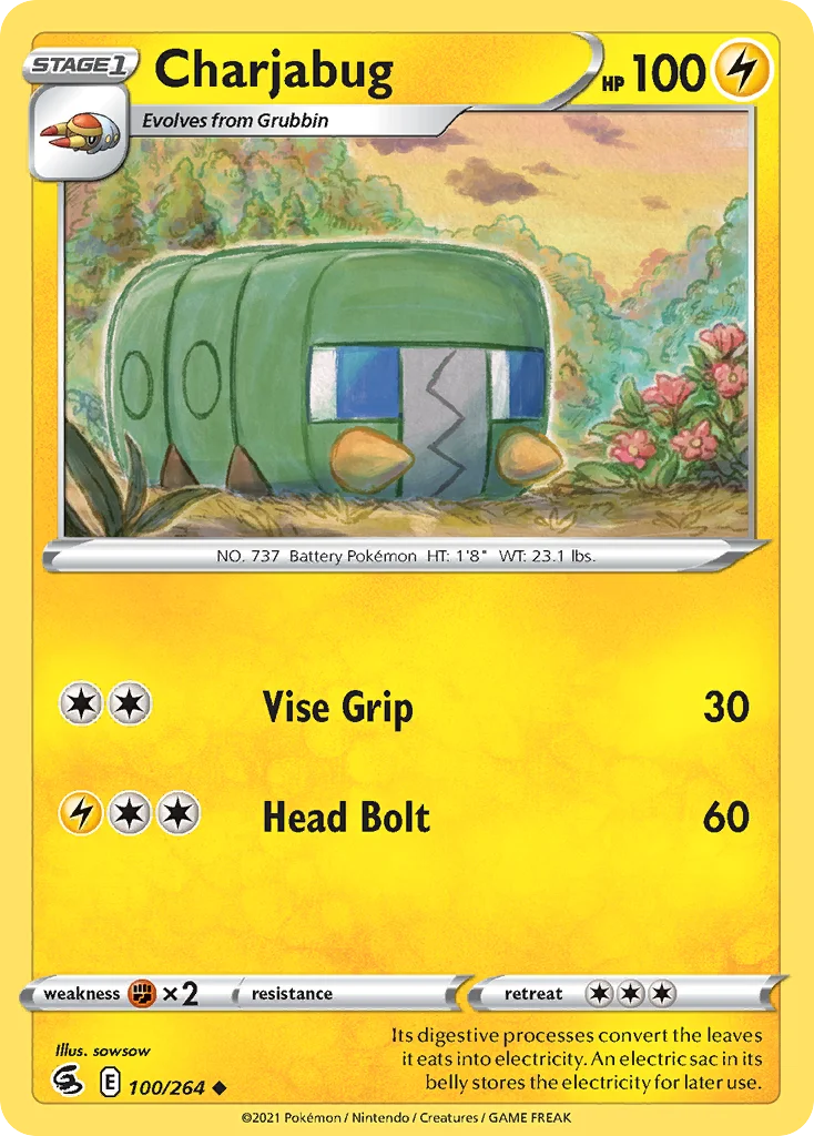 Charjabug 100 Fusion Strike Pokemon Card
