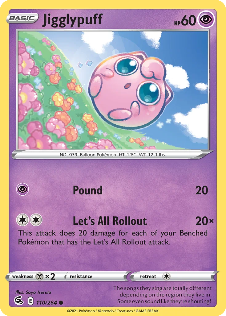 Jigglypuff 110 Fusion Strike Pokemon Card