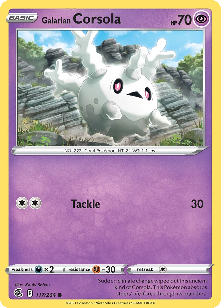 Galarian Corsola 117 Fusion Strike