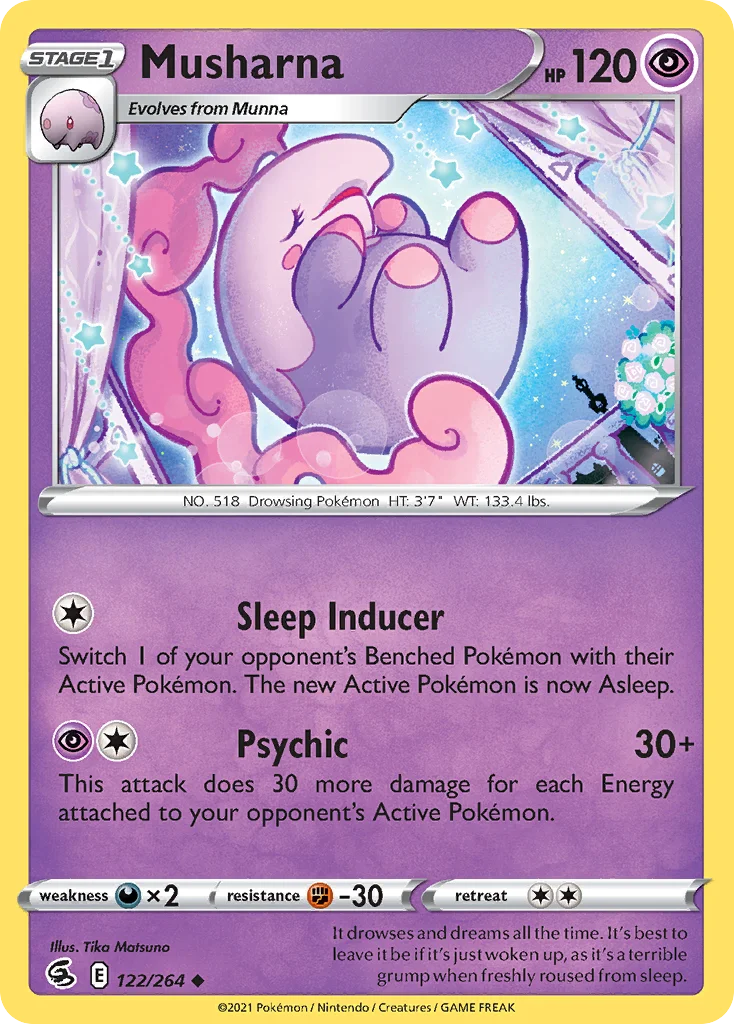 Musharna 122 Fusion Strike Pokemon Card