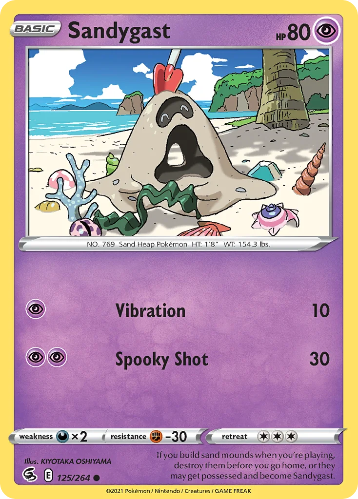 Sandygast 125 Fusion Strike Pokemon Card