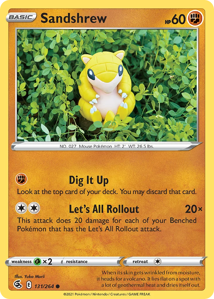 Sandshrew 131 Fusion Strike Pokemon Card