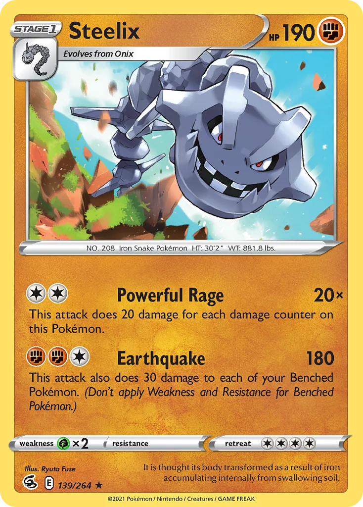 Steelix 139 Fusion Strike Pokemon Card