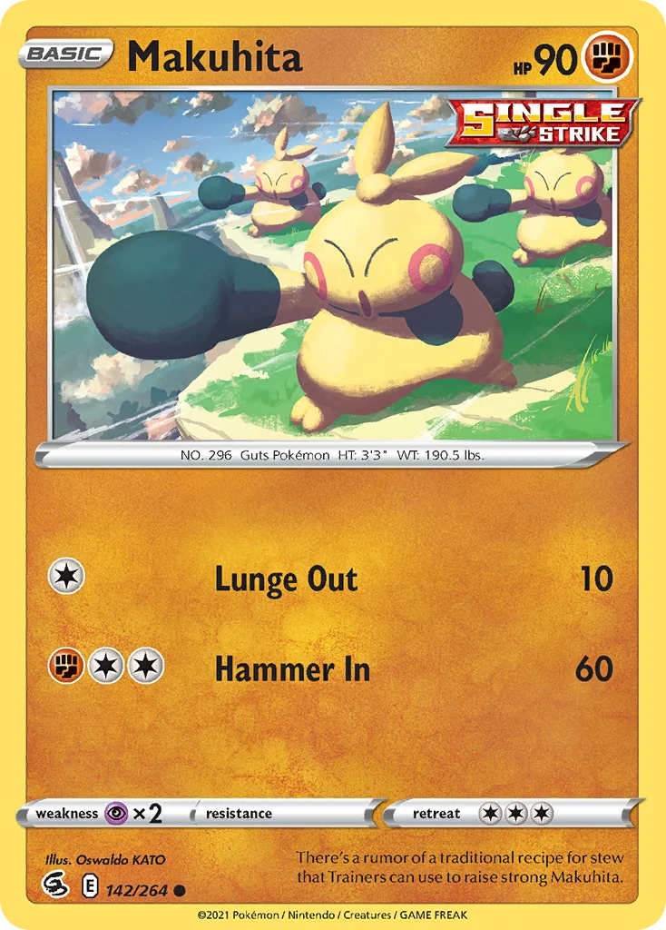 Makuhita 142 Fusion Strike Pokemon Card