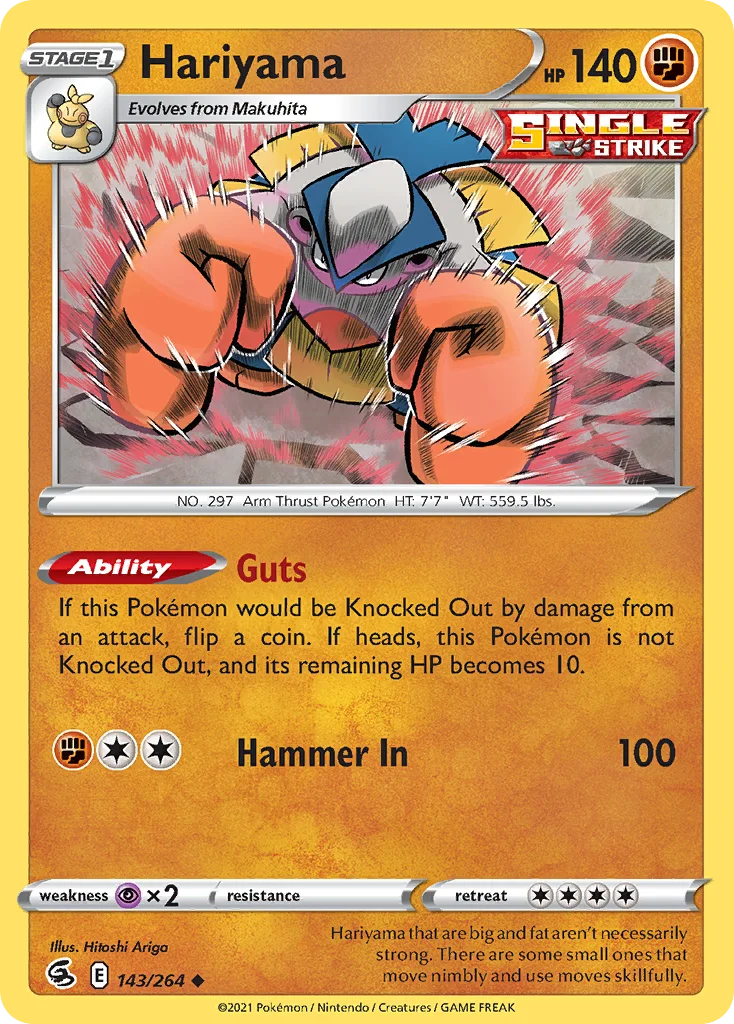 Hariyama 143 Fusion Strike Pokemon Card