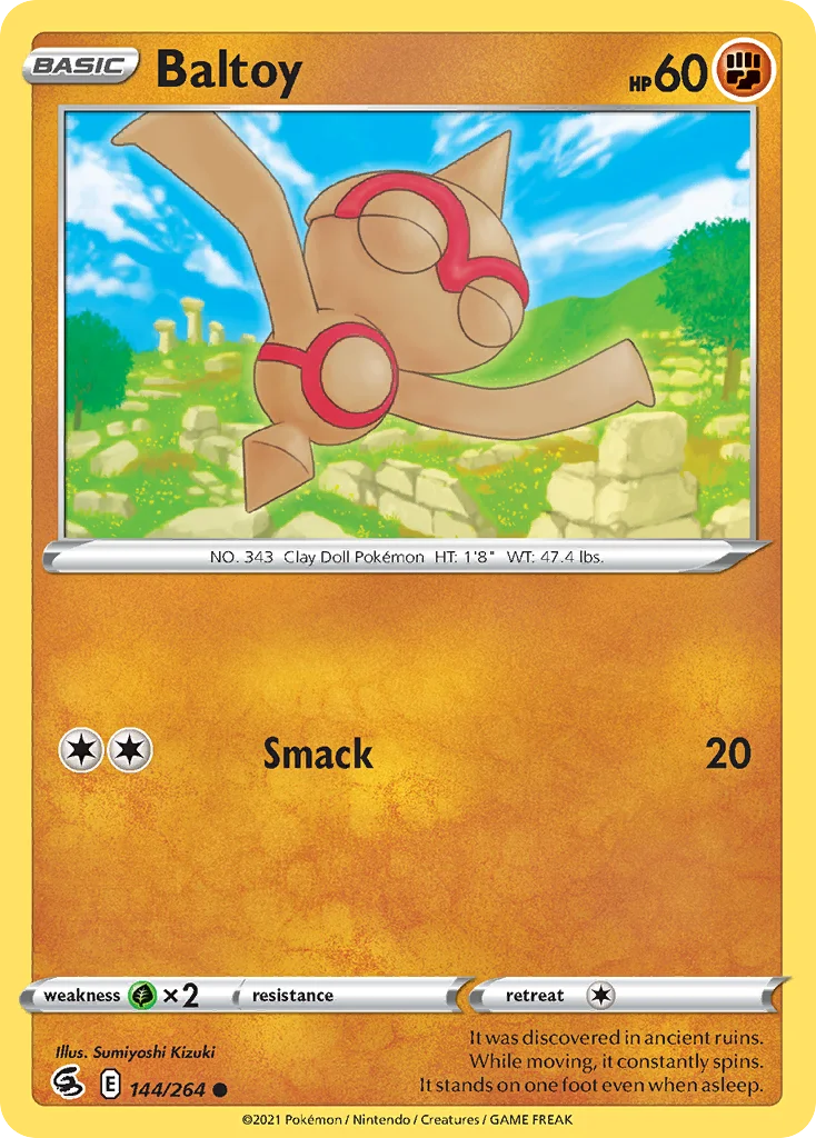 Baltoy 144 Fusion Strike Pokemon Card