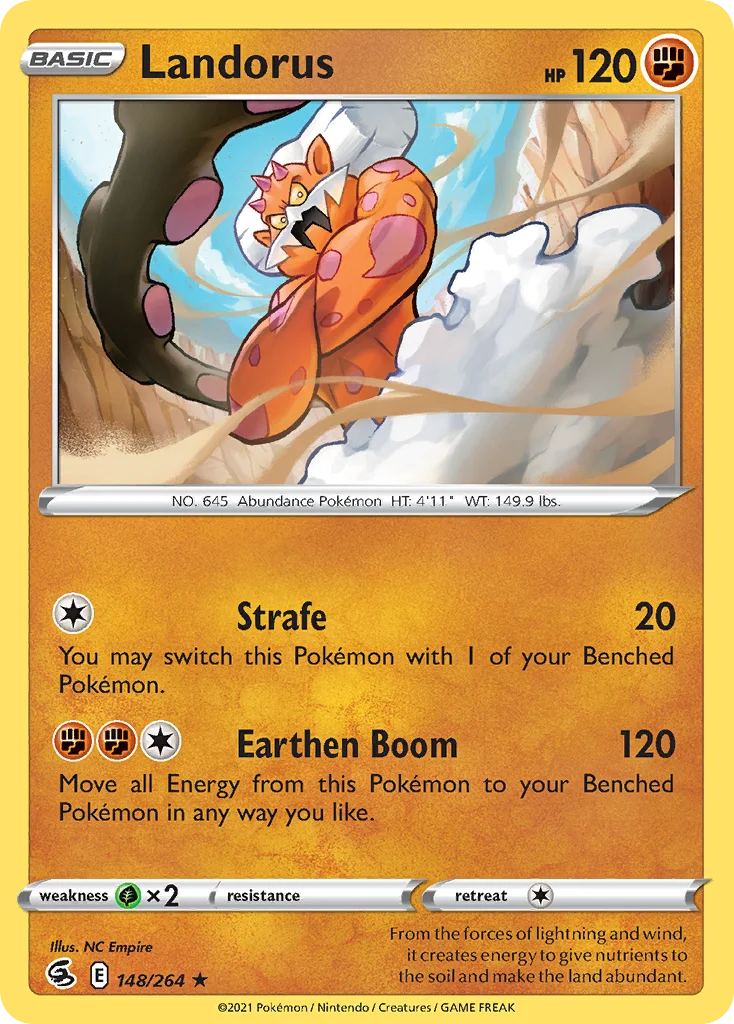 Landorus 148 Fusion Strike Pokemon Card