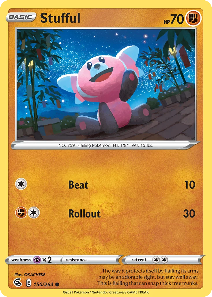 Stufful 150 Fusion Strike Pokemon Card