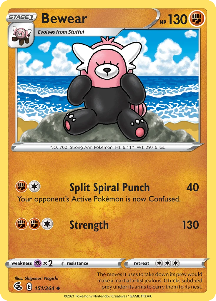 Bewear 151 Fusion Strike Pokemon Card