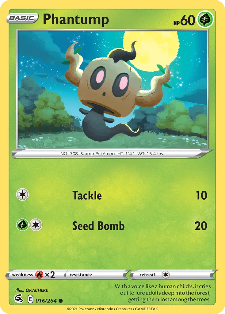 Phantump 016 Fusion Strike Pokemon Card