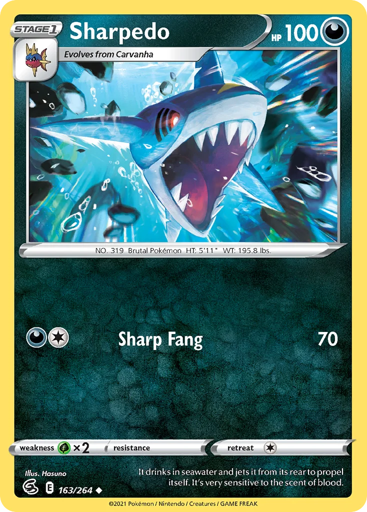 Sharpedo 163 Fusion Strike Pokemon Card