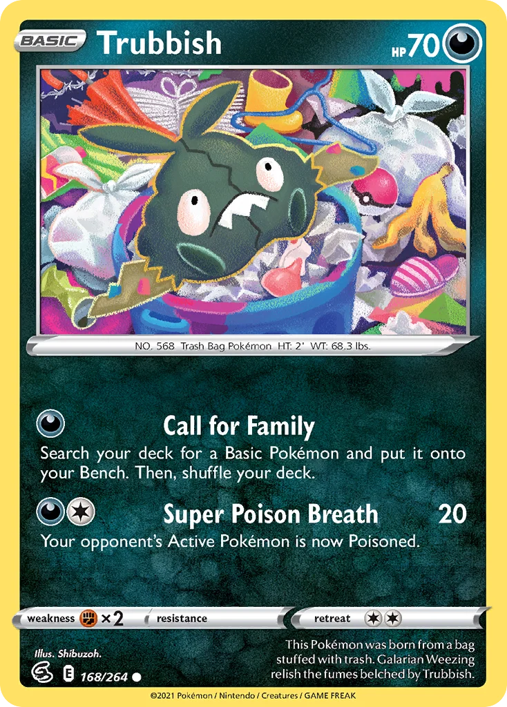 Trubbish 168 Fusion Strike Pokemon Card