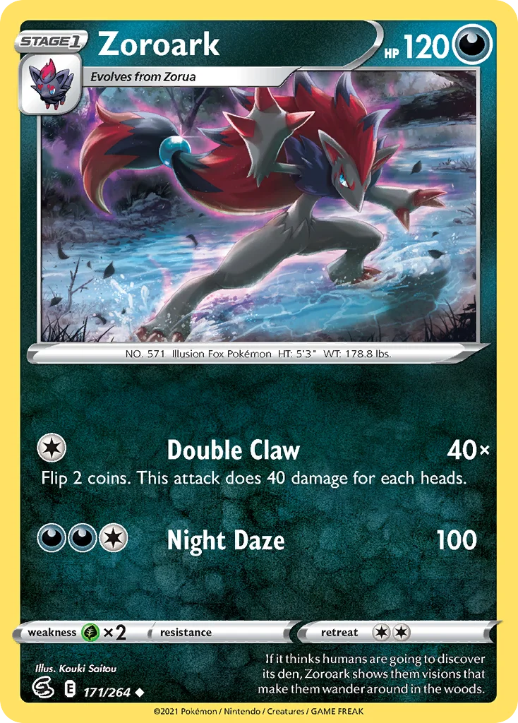 Zoroark 171 Fusion Strike Pokemon Card