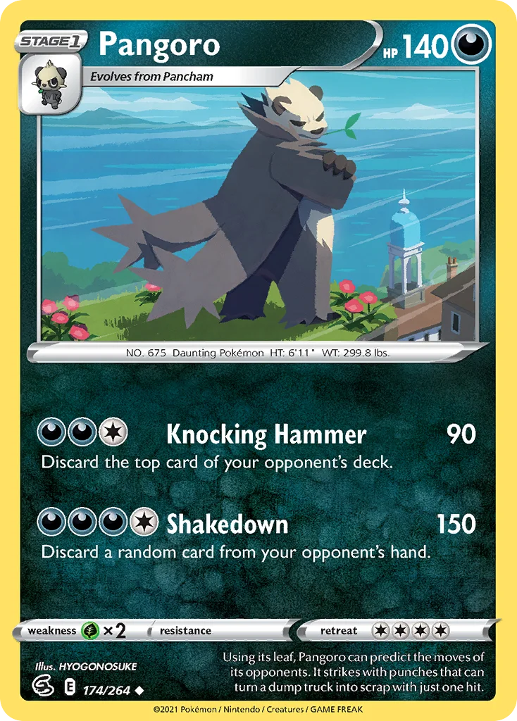 Pangoro 174 Fusion Strike Pokemon Card