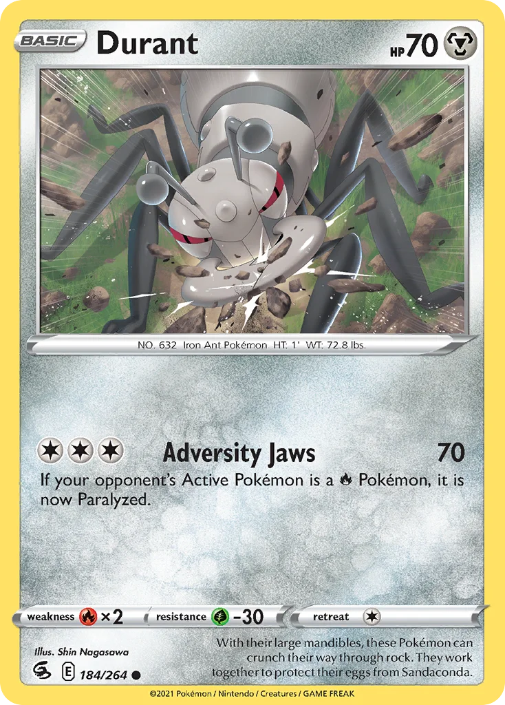 Durant 184 Fusion Strike Pokemon Card