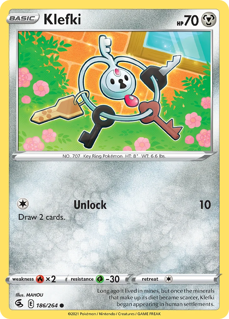 Klefki 186 Fusion Strike Pokemon Card