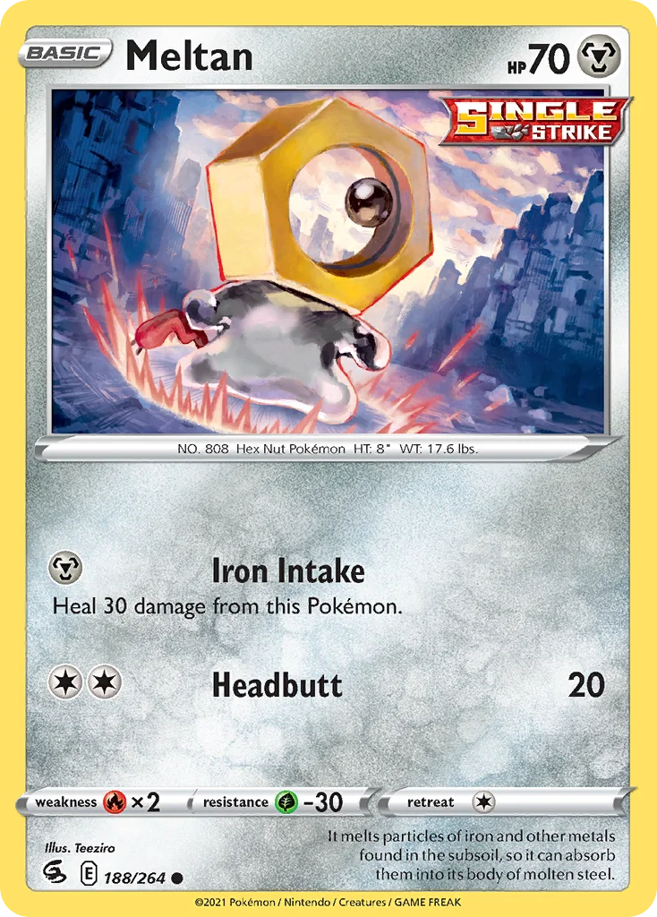 Meltan 188 Fusion Strike Pokemon Card