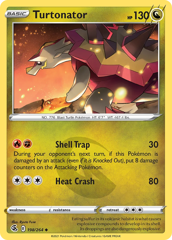 Turtonator 198 Fusion Strike Pokemon Card