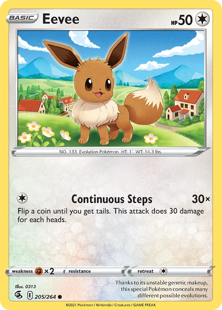 Eevee 205 Fusion Strike Pokemon Card