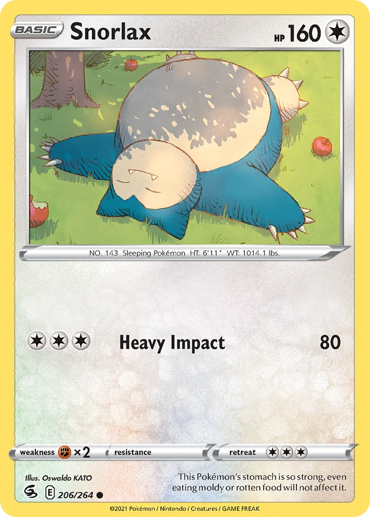 Snorlax 206 Fusion Strike Pokemon Card