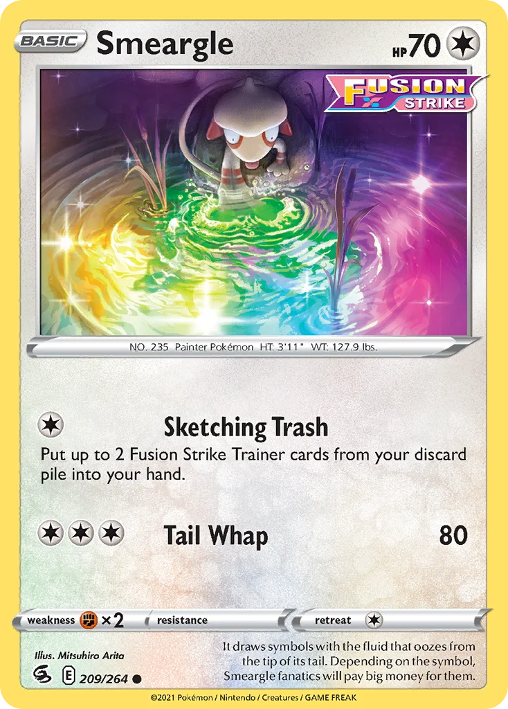 Smeargle 209 Fusion Strike Pokemon Card