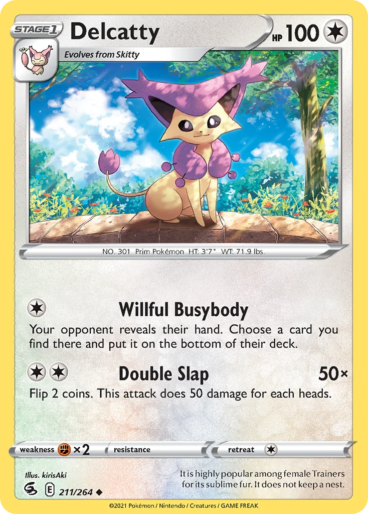 Delcatty 211 Fusion Strike Pokemon Card