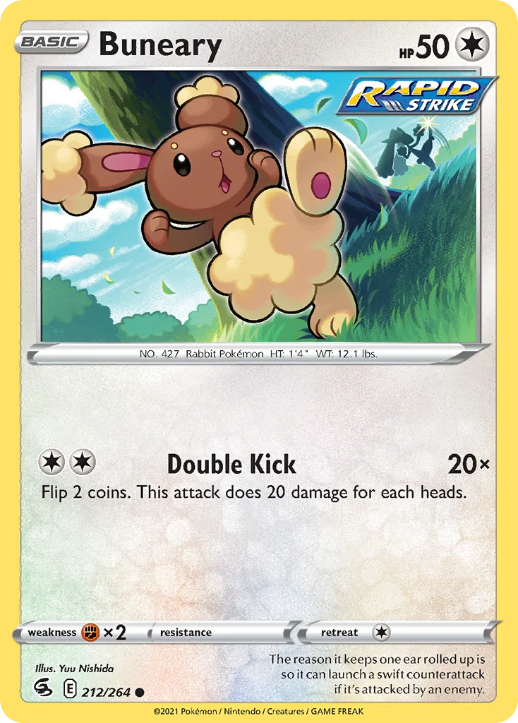 Buneary 212 Fusion Strike Pokemon Card