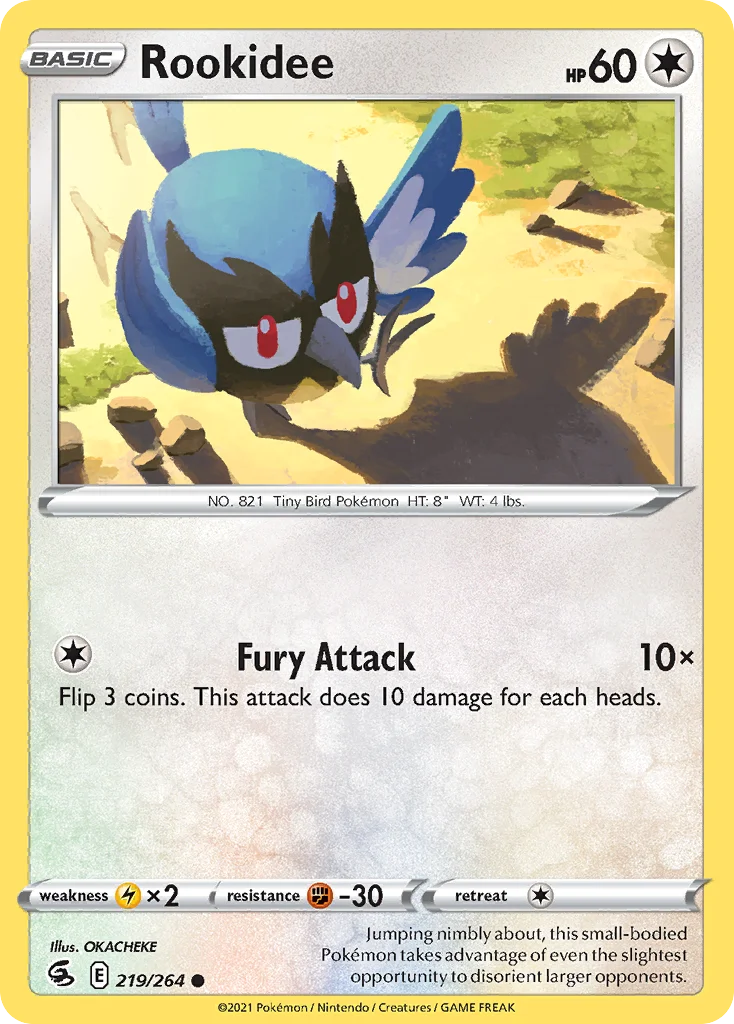Rookidee 219 Fusion Strike Pokemon Card