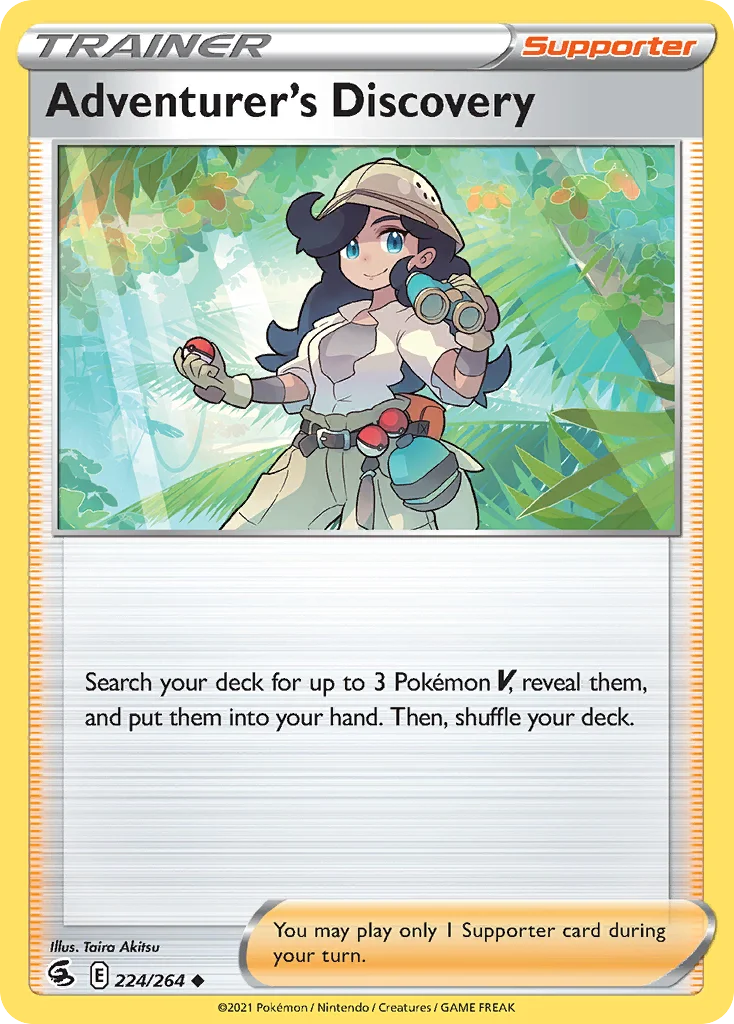 Adventurer's Discovery 224 Fusion Strike Pokemon Card