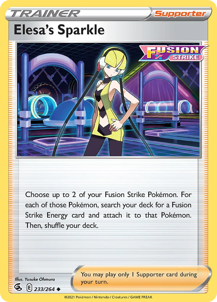 Elesa's Sparkle 233 Fusion Strike Pokemon Card
