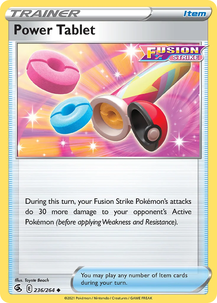 Power Tablet 236 Fusion Strike Pokemon Card