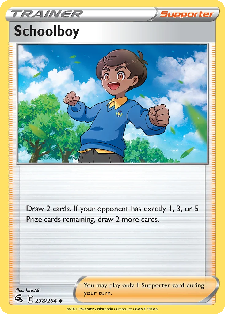 Schoolboy 238 Fusion Strike Pokemon Card