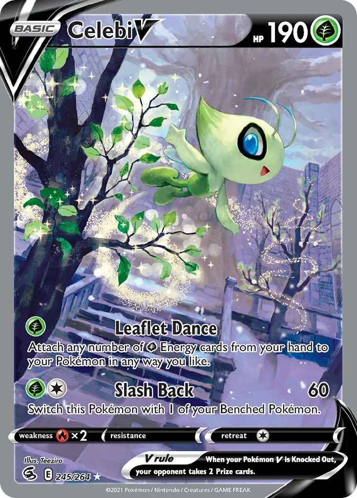 Celebi V 245 Fusion Strike Pokemon Card