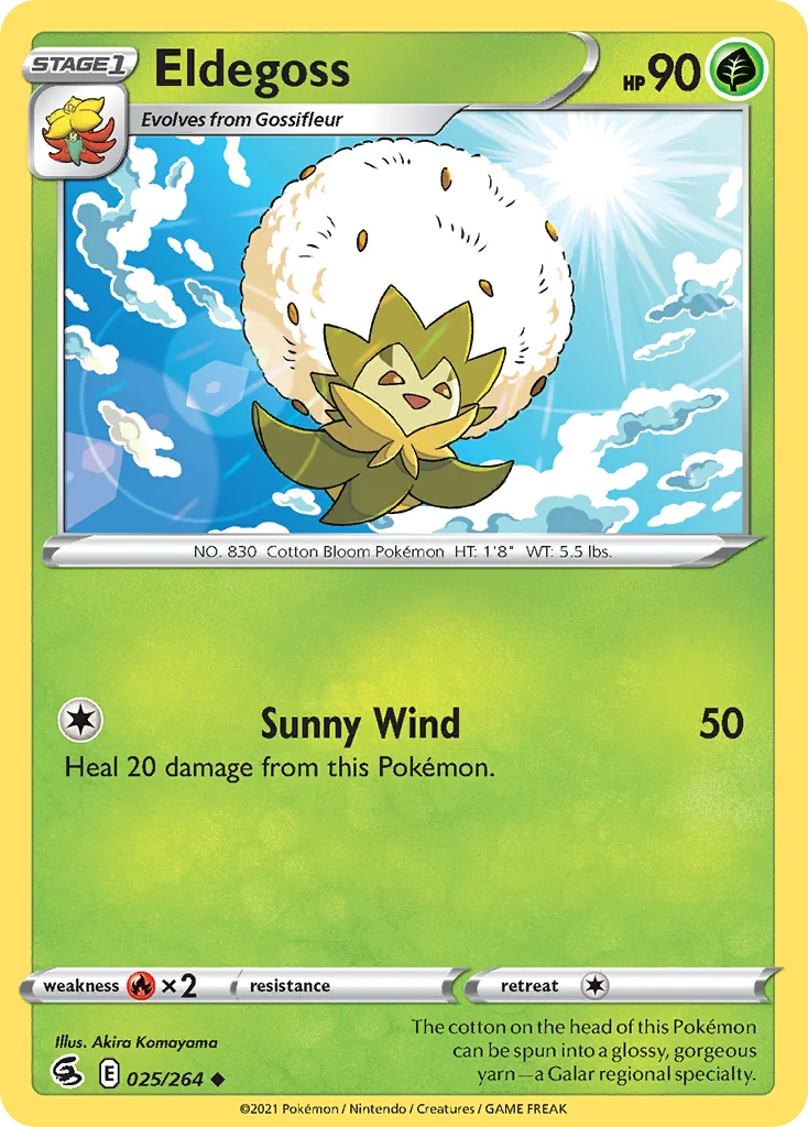 Eldegoss 025 Fusion Strike Pokemon Card