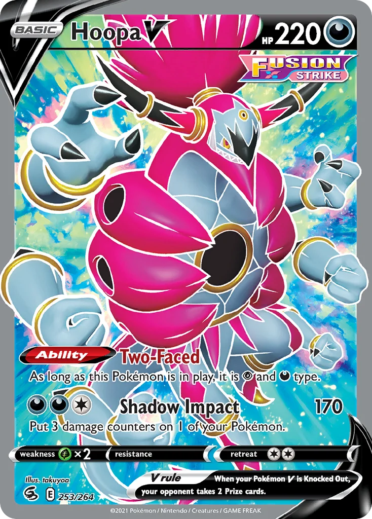 Hoopa V 253 Fusion Strike Pokemon Card
