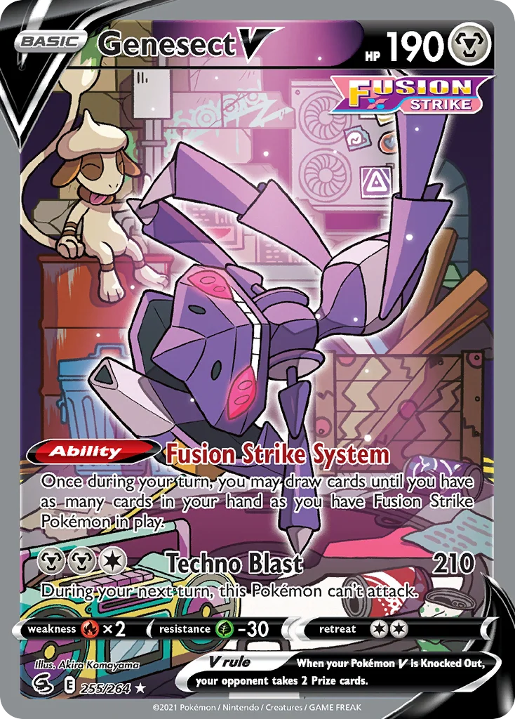 Genesect V 255 Fusion Strike Pokemon Card