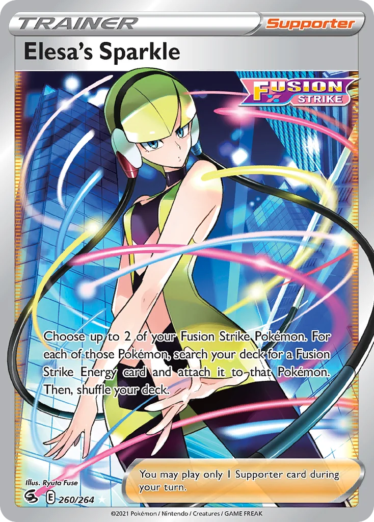 Elesa's Sparkle 260 Fusion Strike Pokemon Card