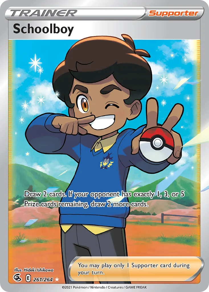 Schoolboy 261 Fusion Strike Pokemon Card