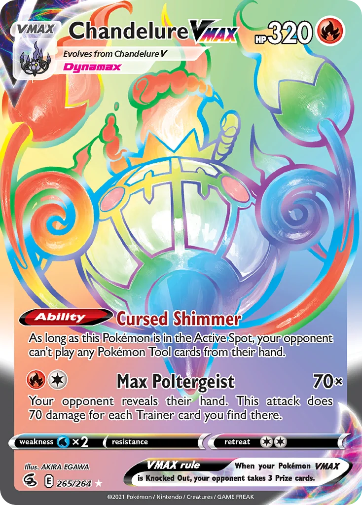 Chandelure VMAX 265 Fusion Strike Pokemon Card