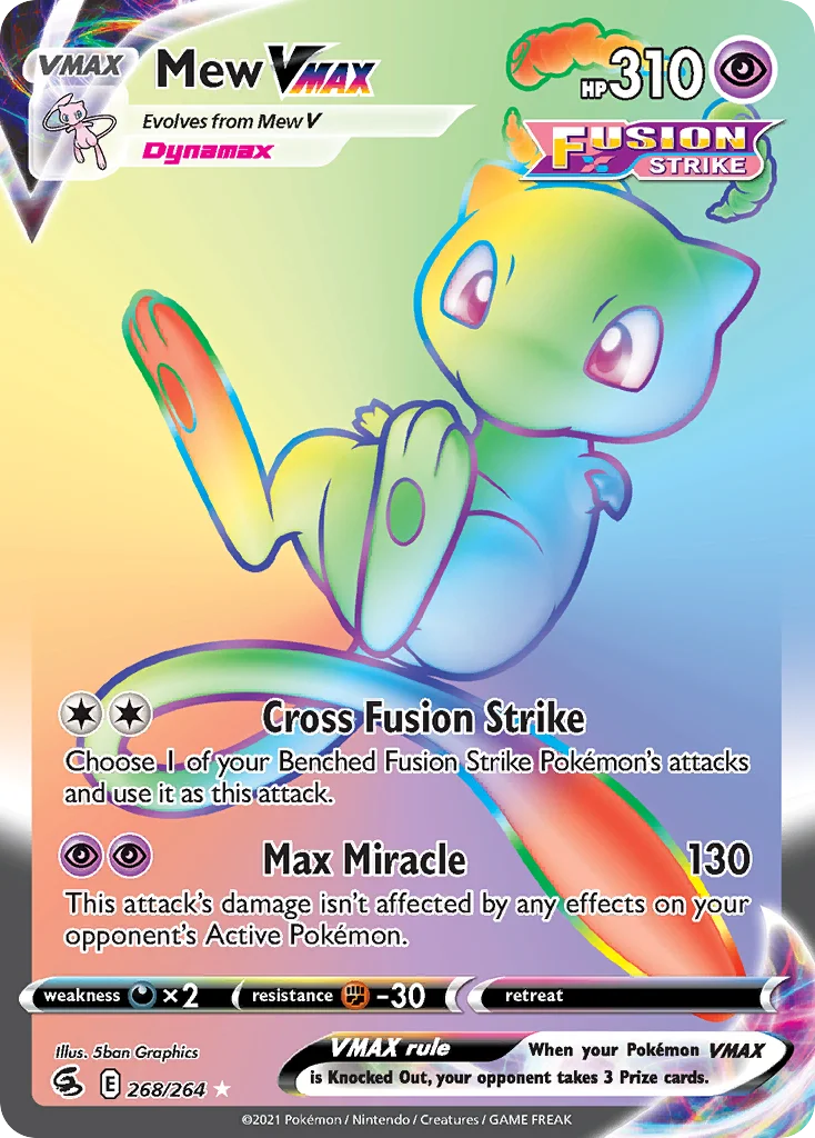 Mew VMAX 268 Fusion Strike Pokemon Card