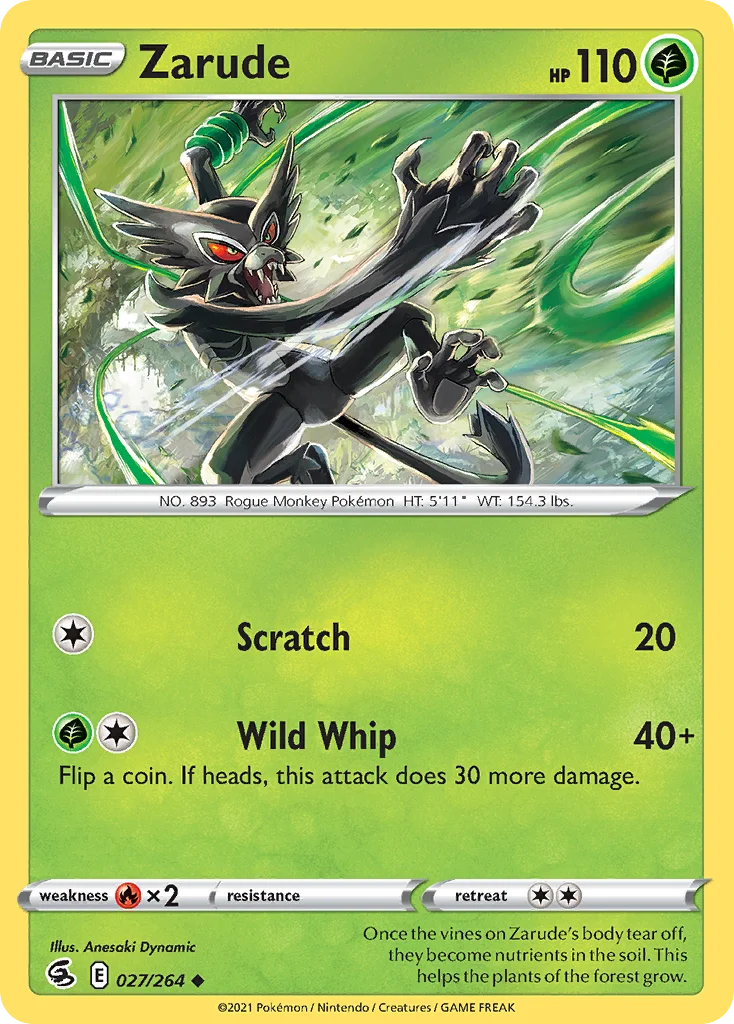 Zarude 027 Fusion Strike Pokemon Card