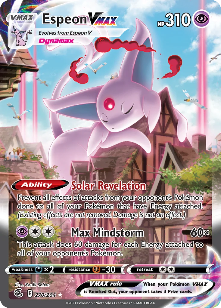 Espeon VMAX 270 Fusion Strike Pokemon Card