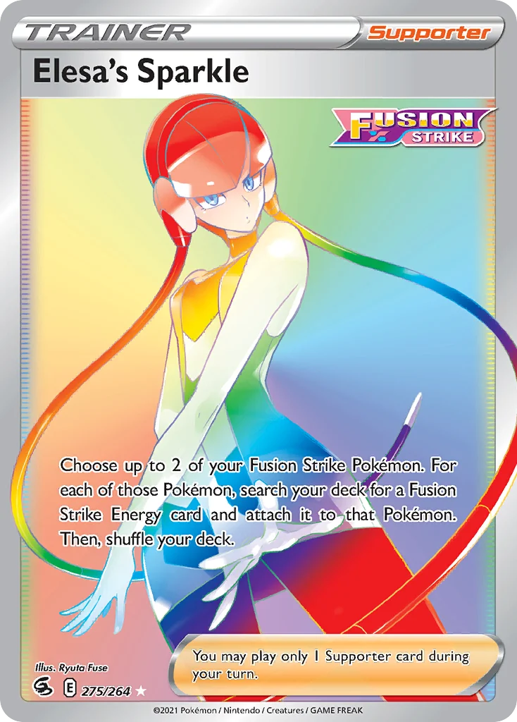 Elesa's Sparkle 275 Fusion Strike Pokemon Card