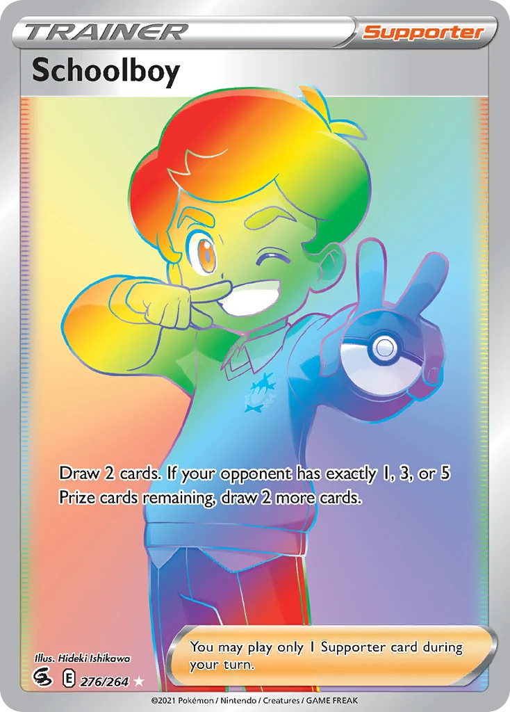 Schoolboy 276 Fusion Strike Pokemon Card