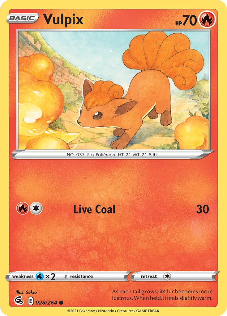 Vulpix 028 Fusion Strike Pokemon Card